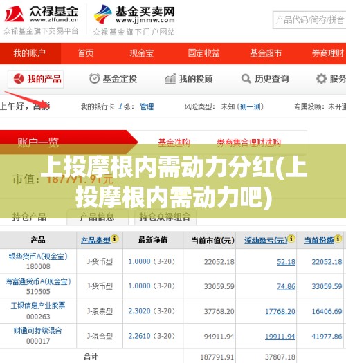 上投摩根内需动力分红(上投摩根内需动力吧)