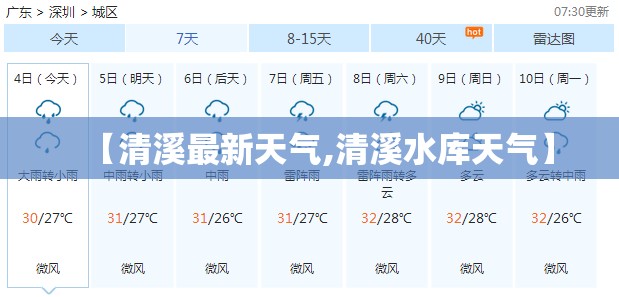 【清溪最新天气,清溪水库天气】 【清溪最新天气,清溪水库天气】