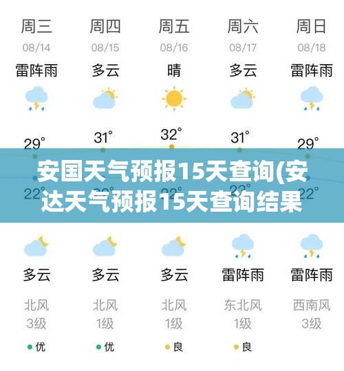安国天气预报15天查询(安达天气预报15天查询结果是什么) 安国天气预报15天查询(安达天气预报15天查询结果是什么)
