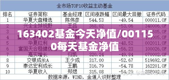 163402基金今天净值/001150每天基金净值 163402基金今天净值/001150每天基金净值