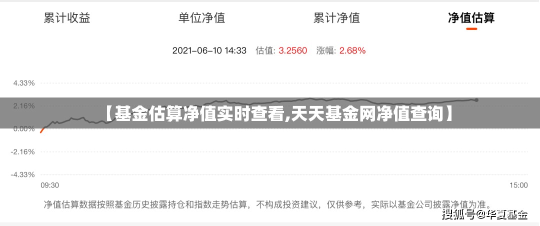 【基金估算净值实时查看,天天基金网净值查询】