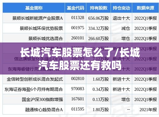长城汽车股票怎么了/长城汽车股票还有救吗 长城汽车股票怎么了/长城汽车股票还有救吗