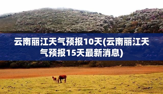 云南丽江天气预报10天(云南丽江天气预报15天最新消息) 云南丽江天气预报10天(云南丽江天气预报15天最新消息)