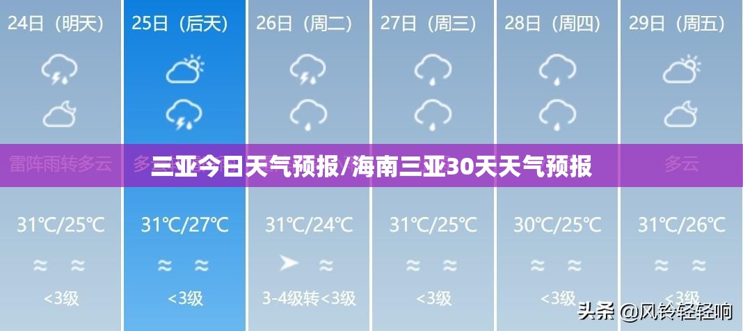 三亚今日天气预报/海南三亚30天天气预报 三亚今日天气预报/海南三亚30天天气预报