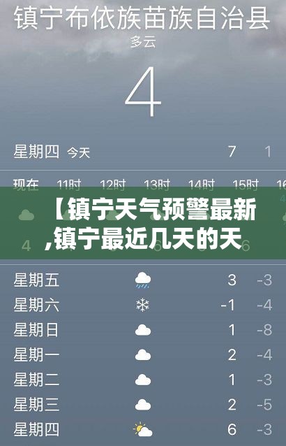 【镇宁天气预警最新,镇宁最近几天的天气】 【镇宁天气预警最新,镇宁最近几天的天气】