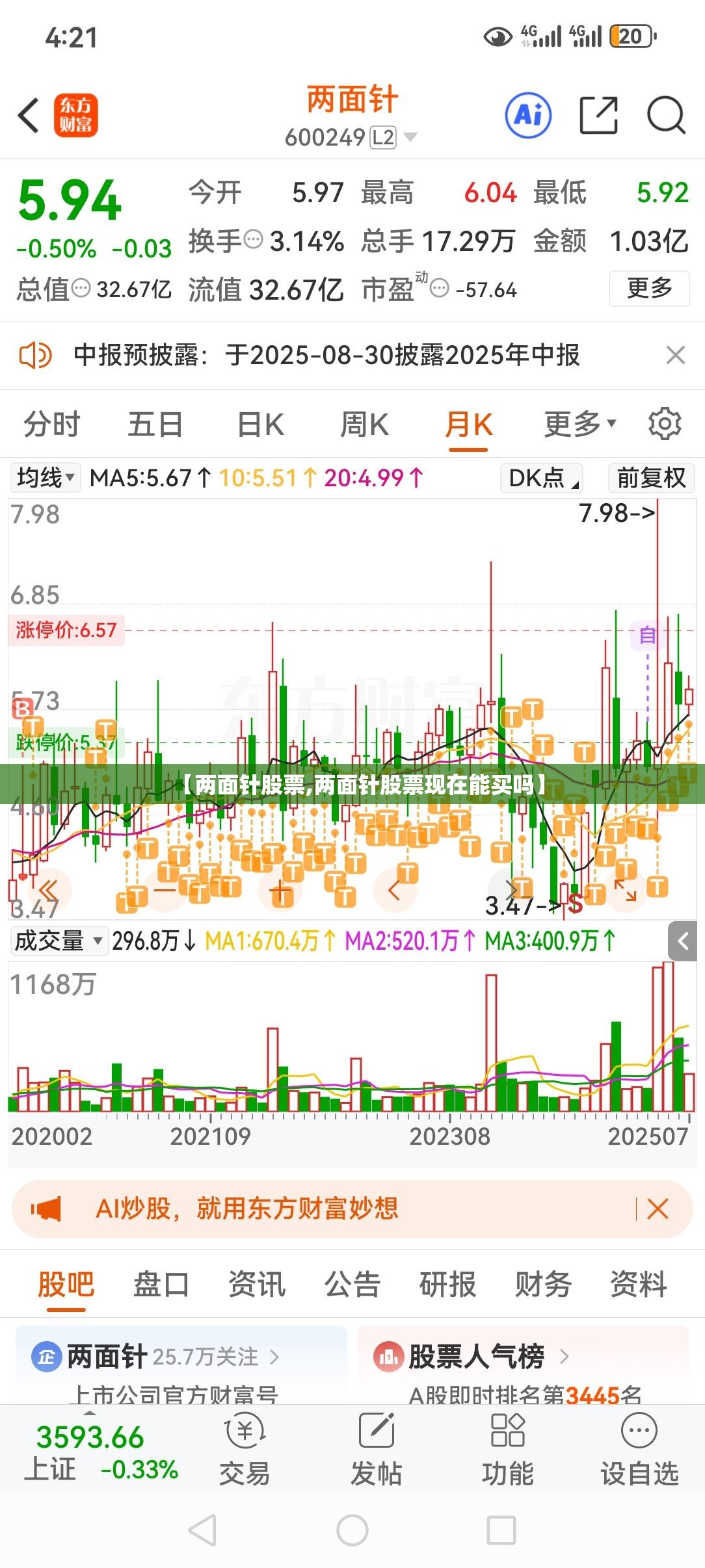 【两面针股票,两面针股票现在能买吗】