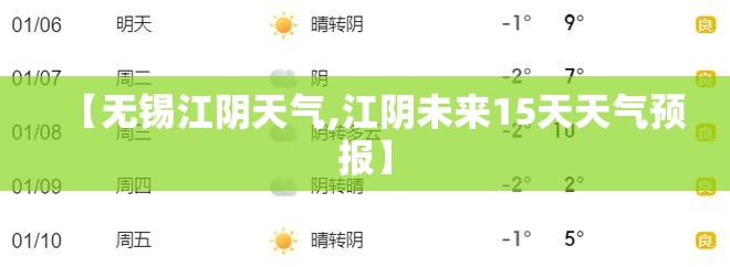 【无锡江阴天气,江阴未来15天天气预报】