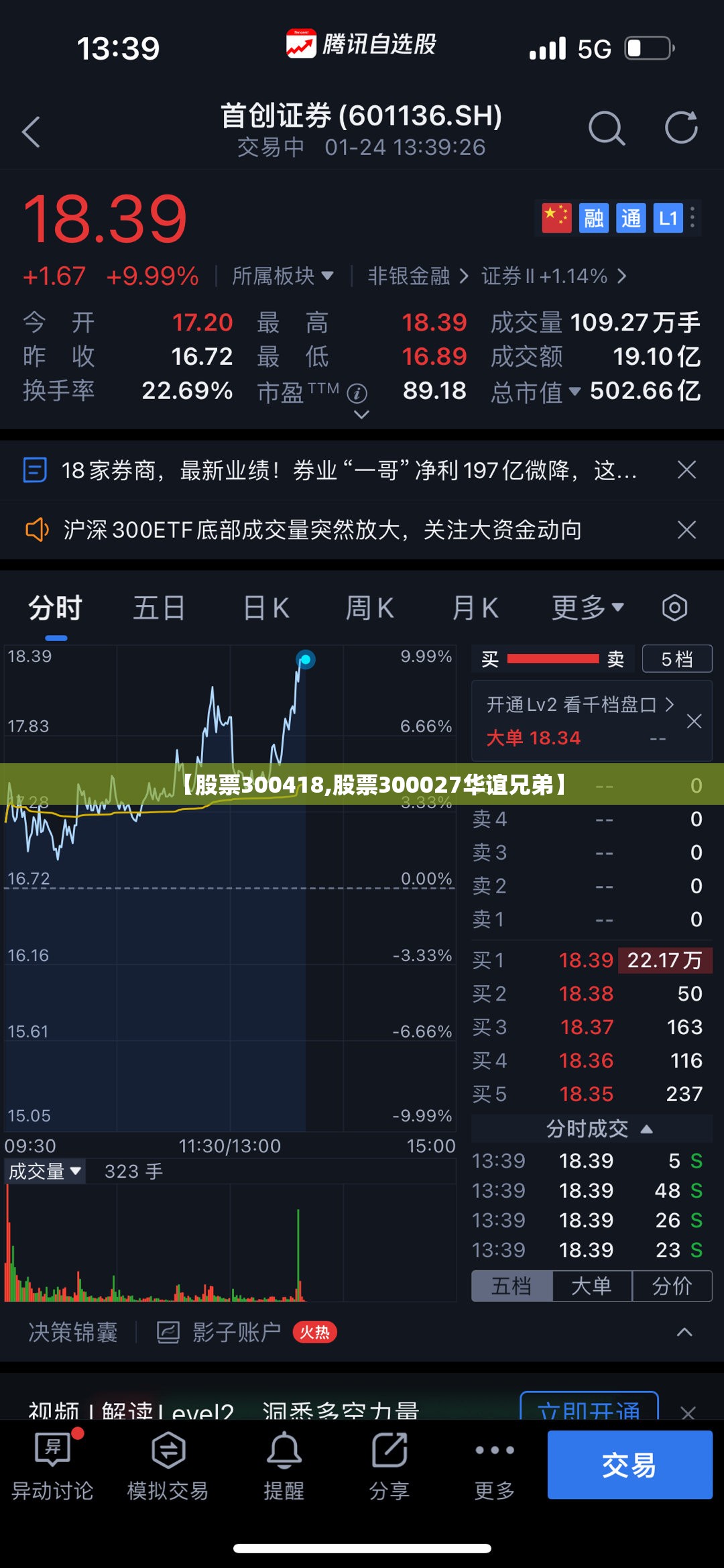【股票300418,股票300027华谊兄弟】