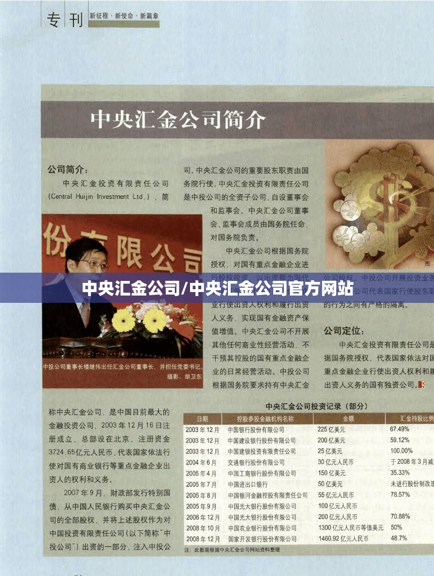 中央汇金公司/中央汇金公司官方网站 中央汇金公司/中央汇金公司官方网站
