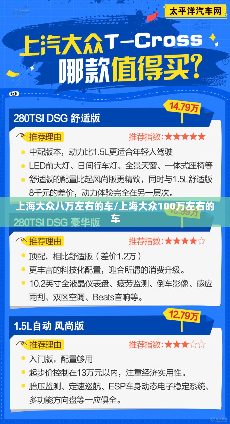 上海大众八万左右的车/上海大众100万左右的车