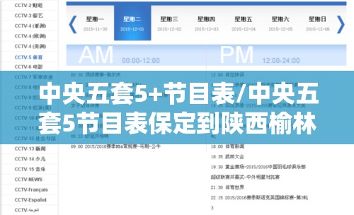 中央五套5+节目表/中央五套5节目表保定到陕西榆林大学道路怎么样 中央五套5+节目表/中央五套5节目表保定到陕西榆林大学道路怎么样
