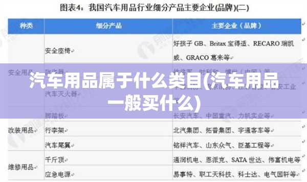 汽车用品属于什么类目(汽车用品一般买什么) 汽车用品属于什么类目(汽车用品一般买什么)