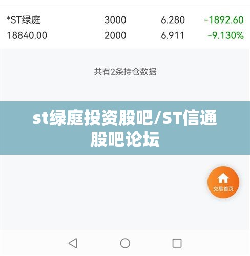 st绿庭投资股吧/ST信通股吧论坛 st绿庭投资股吧/ST信通股吧论坛