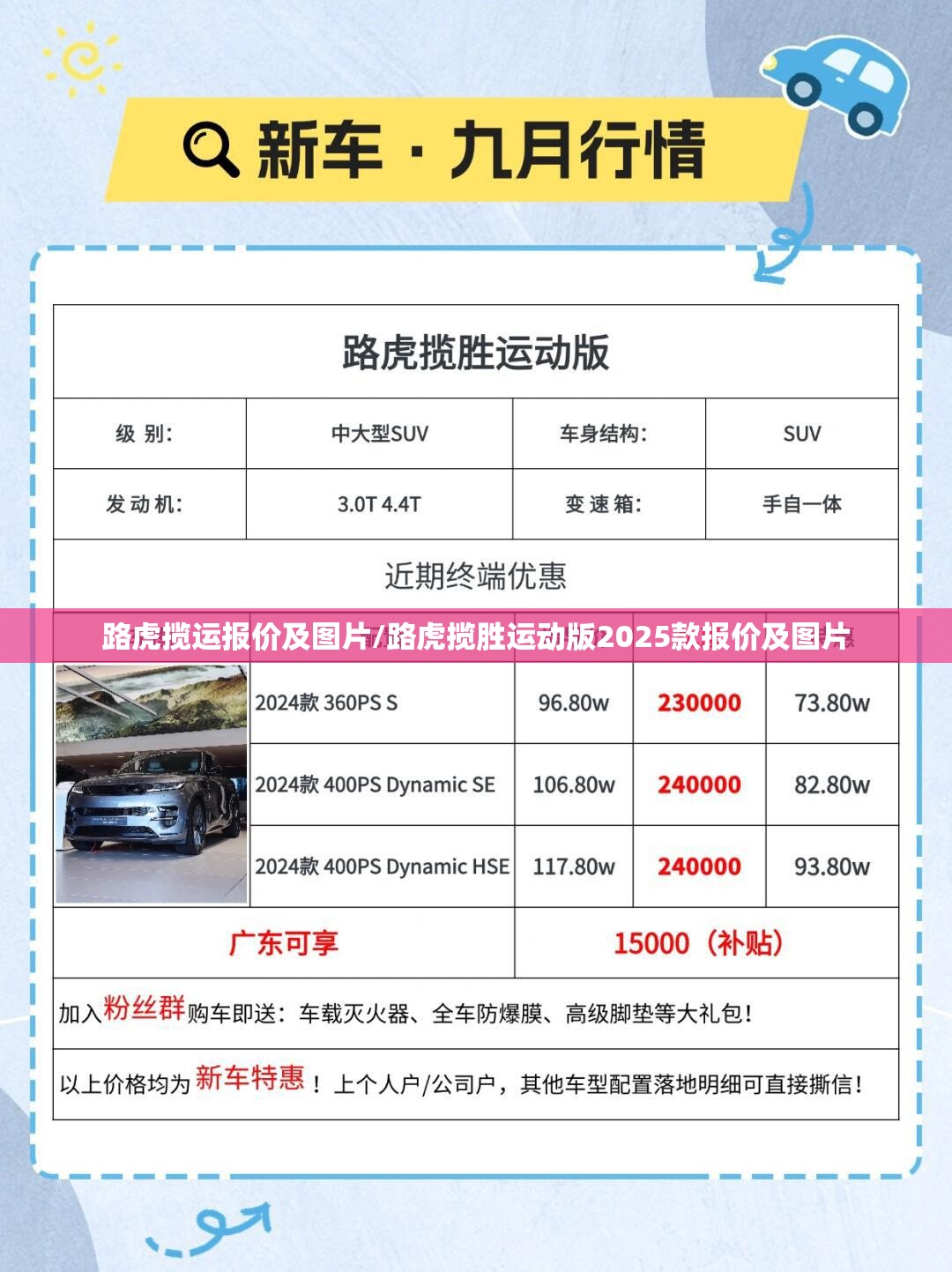 路虎揽运报价及图片/路虎揽胜运动版2025款报价及图片 路虎揽运报价及图片/路虎揽胜运动版2025款报价及图片