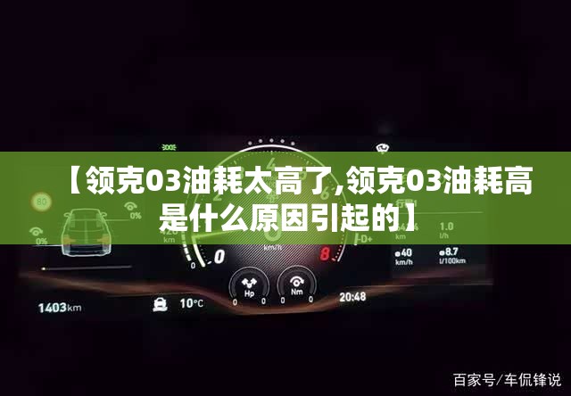 【领克03油耗太高了,领克03油耗高是什么原因引起的】 【领克03油耗太高了,领克03油耗高是什么原因引起的】