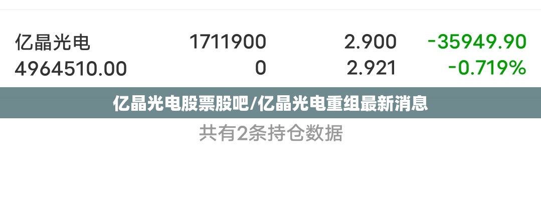 亿晶光电股票股吧/亿晶光电重组最新消息