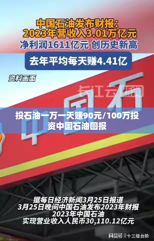 投石油一万一天赚90元/100万投资中国石油回报