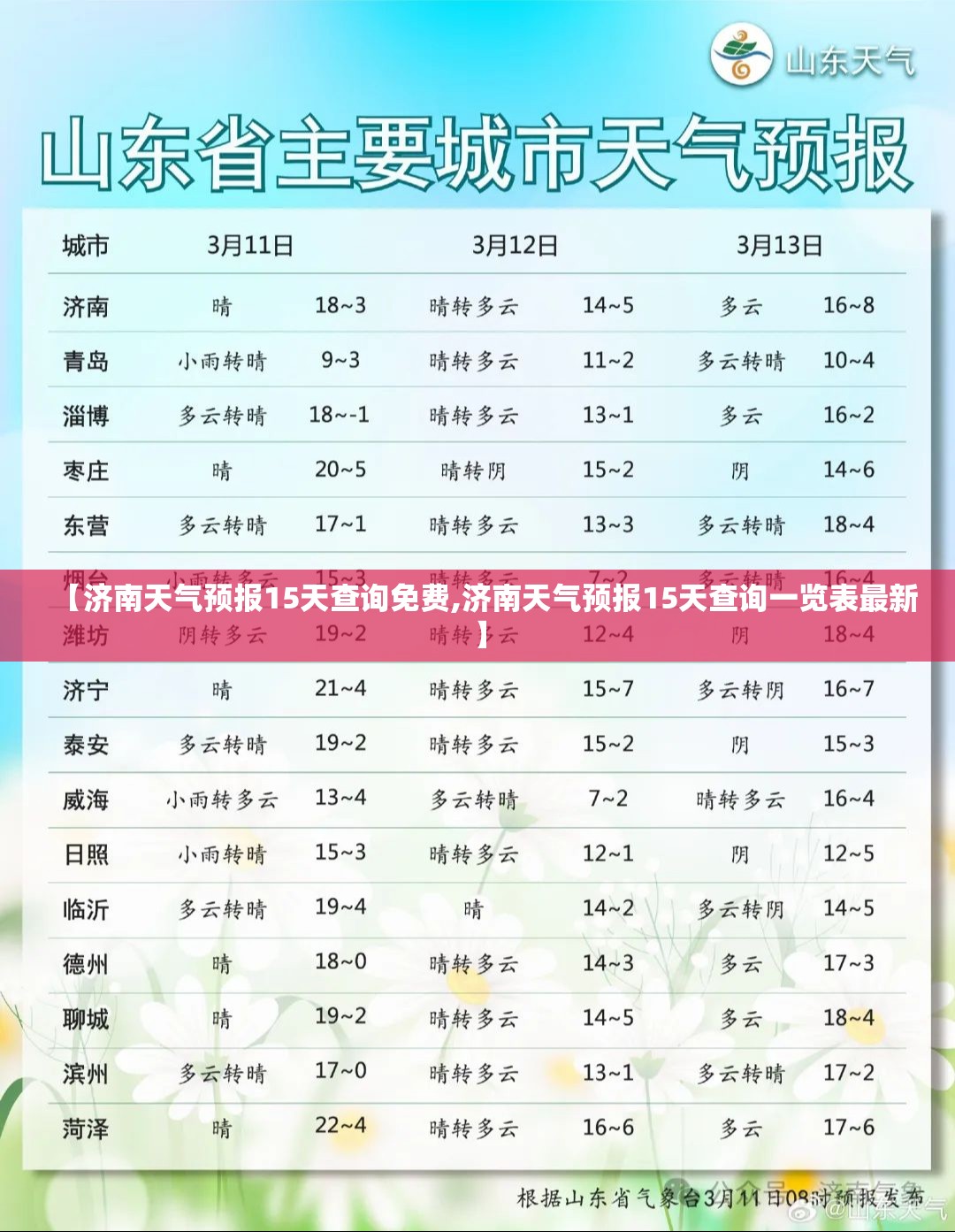 【济南天气预报15天查询免费,济南天气预报15天查询一览表最新】