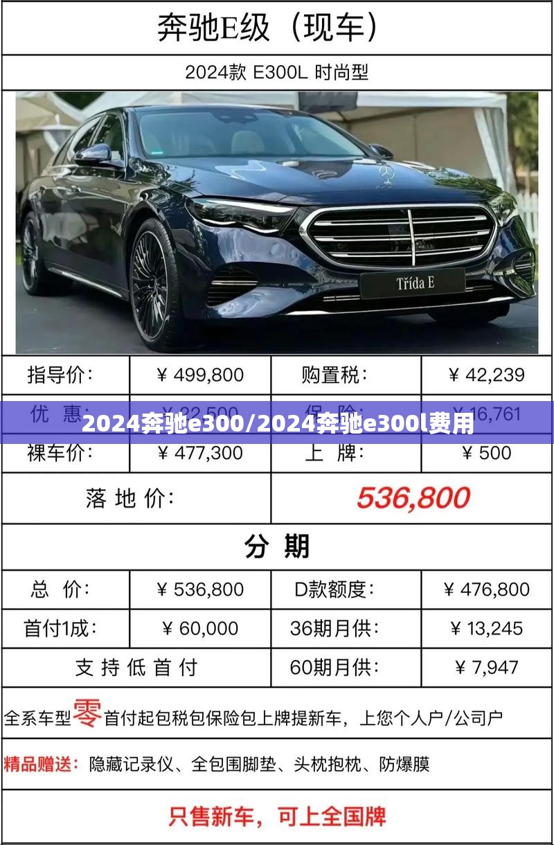 2024奔驰e300/2024奔驰e300l费用