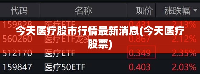 今天医疗股市行情最新消息(今天医疗股票)