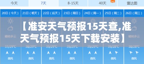 【准安天气预报15天查,准天气预报15天下载安装】 【准安天气预报15天查,准天气预报15天下载安装】