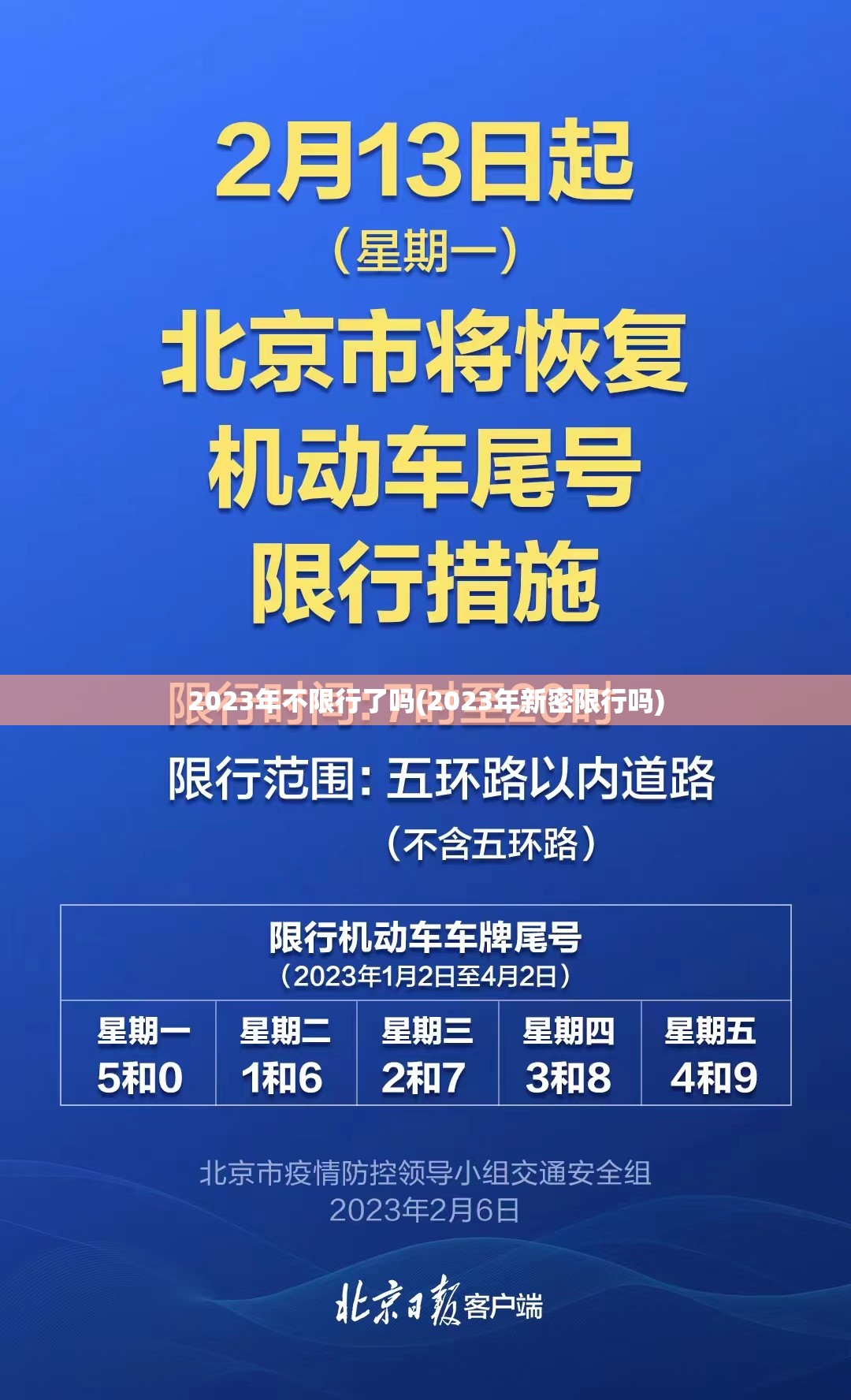 2023年不限行了吗(2023年新密限行吗)