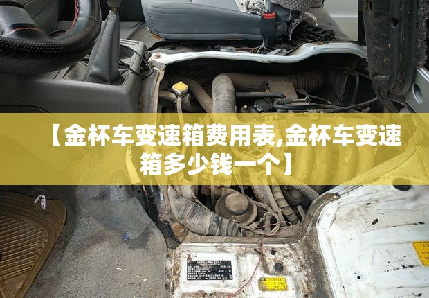 【金杯车变速箱费用表,金杯车变速箱多少钱一个】