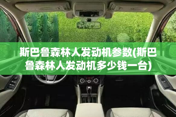 斯巴鲁森林人发动机参数(斯巴鲁森林人发动机多少钱一台) 斯巴鲁森林人发动机参数(斯巴鲁森林人发动机多少钱一台)
