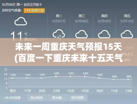 未来一周重庆天气预报15天(百度一下重庆未来十五天气预报)