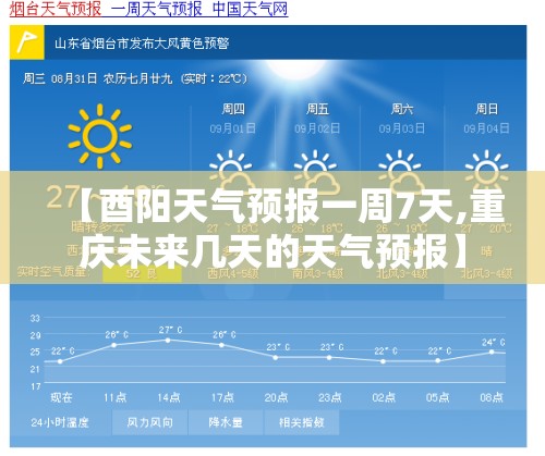 【酉阳天气预报一周7天,重庆未来几天的天气预报】