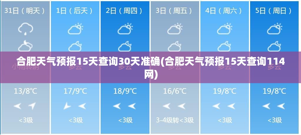 合肥天气预报15天查询30天准确(合肥天气预报15天查询114网) 合肥天气预报15天查询30天准确(合肥天气预报15天查询114网)