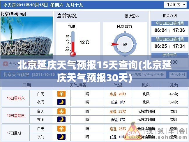 北京延庆天气预报15天查询(北京延庆天气预报30天)