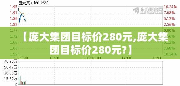 【庞大集团目标价280元,庞大集团目标价280元?】 【庞大集团目标价280元,庞大集团目标价280元?】