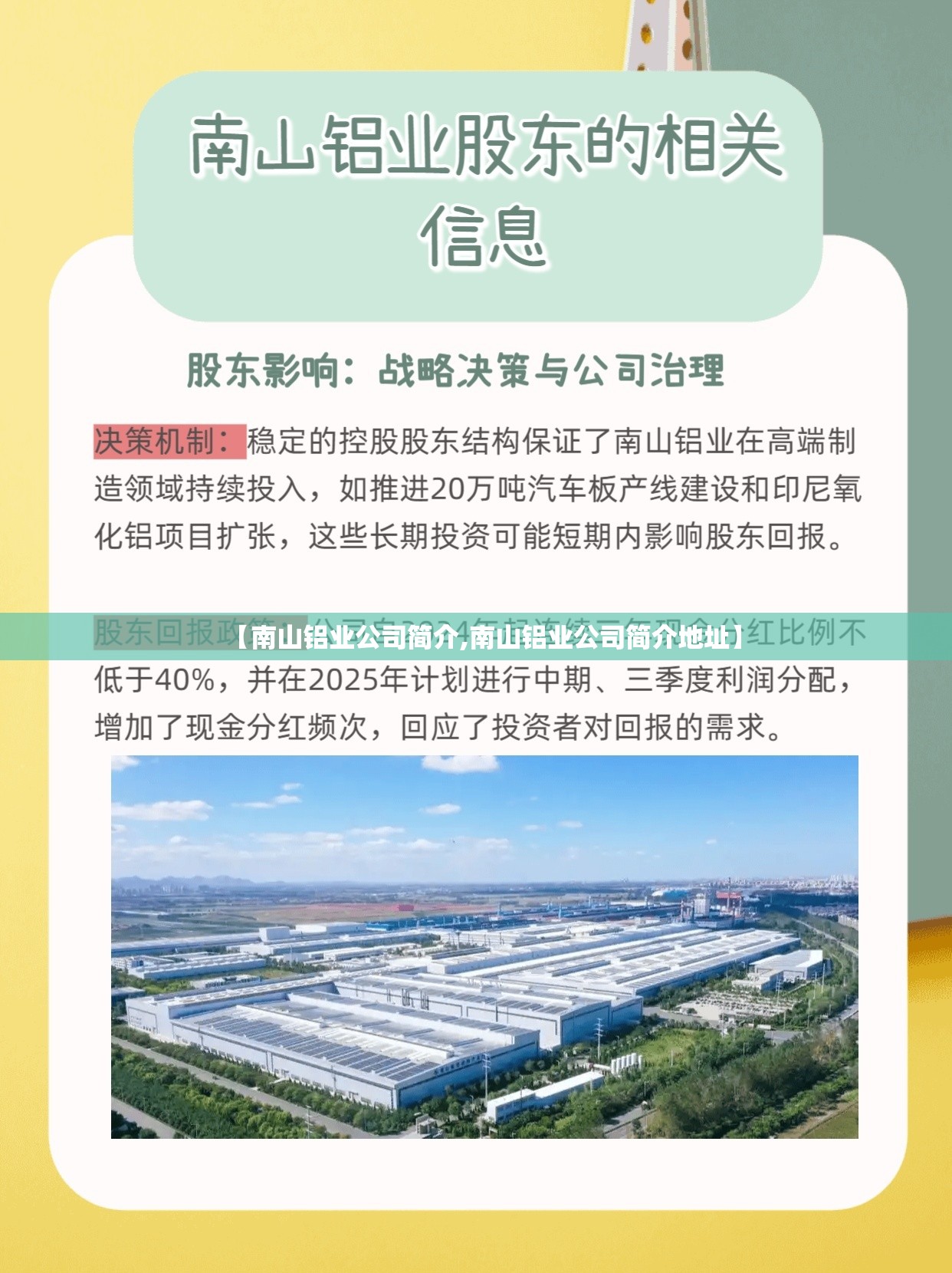 【南山铝业公司简介,南山铝业公司简介地址】
