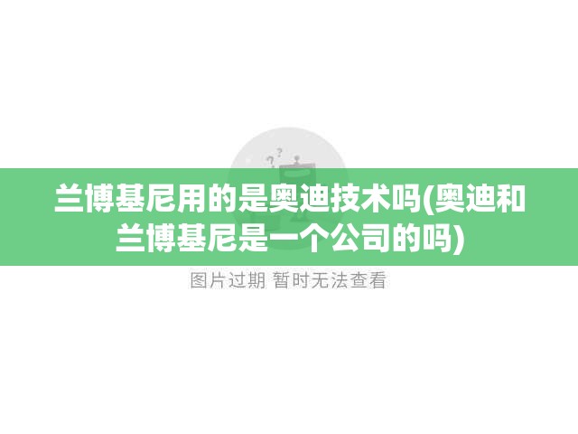 兰博基尼用的是奥迪技术吗(奥迪和兰博基尼是一个公司的吗)