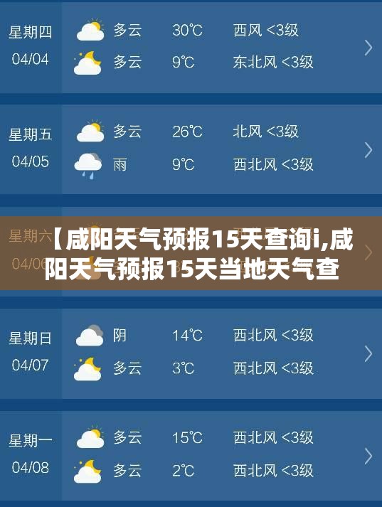 【咸阳天气预报15天查询i,咸阳天气预报15天当地天气查询表格下载】 【咸阳天气预报15天查询i,咸阳天气预报15天当地天气查询表格下载】