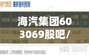 海汽集团603069股吧/600734实达集团股吧