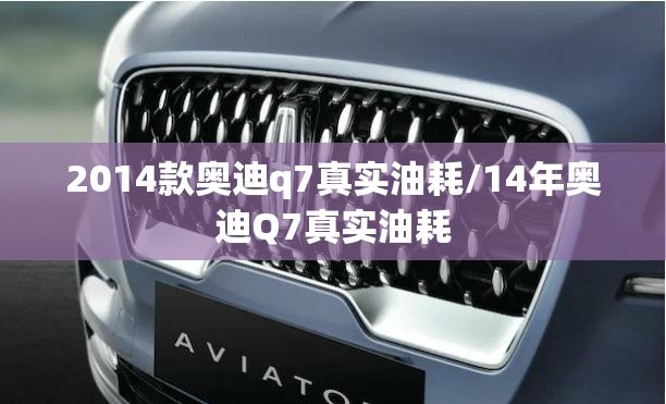 2014款奥迪q7真实油耗/14年奥迪Q7真实油耗