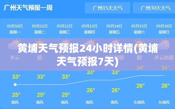 黄埔天气预报24小时详情(黄埔天气预报7天) 黄埔天气预报24小时详情(黄埔天气预报7天)