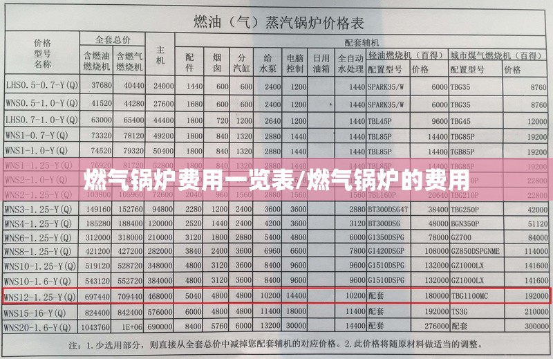 燃气锅炉费用一览表/燃气锅炉的费用 燃气锅炉费用一览表/燃气锅炉的费用