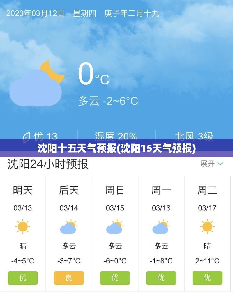 沈阳十五天气预报(沈阳15天气预报)